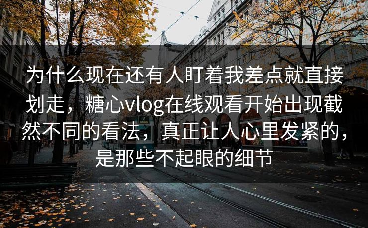 为什么现在还有人盯着我差点就直接划走，糖心vlog在线观看开始出现截然不同的看法，真正让人心里发紧的，是那些不起眼的细节