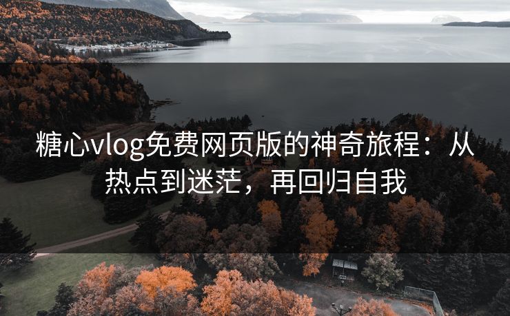 糖心vlog免费网页版的神奇旅程：从热点到迷茫，再回归自我