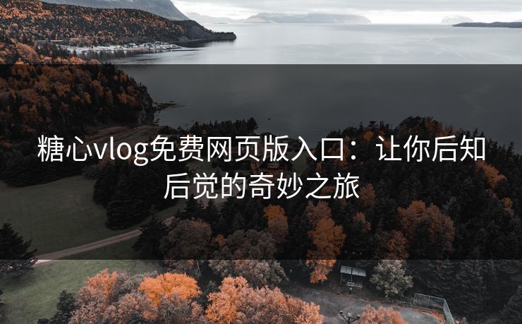 糖心vlog免费网页版入口：让你后知后觉的奇妙之旅